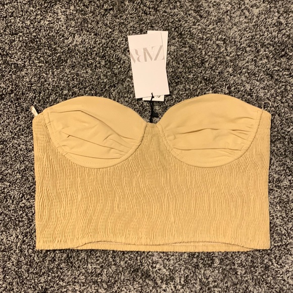 tan crop tube top - Picture 1 of 4